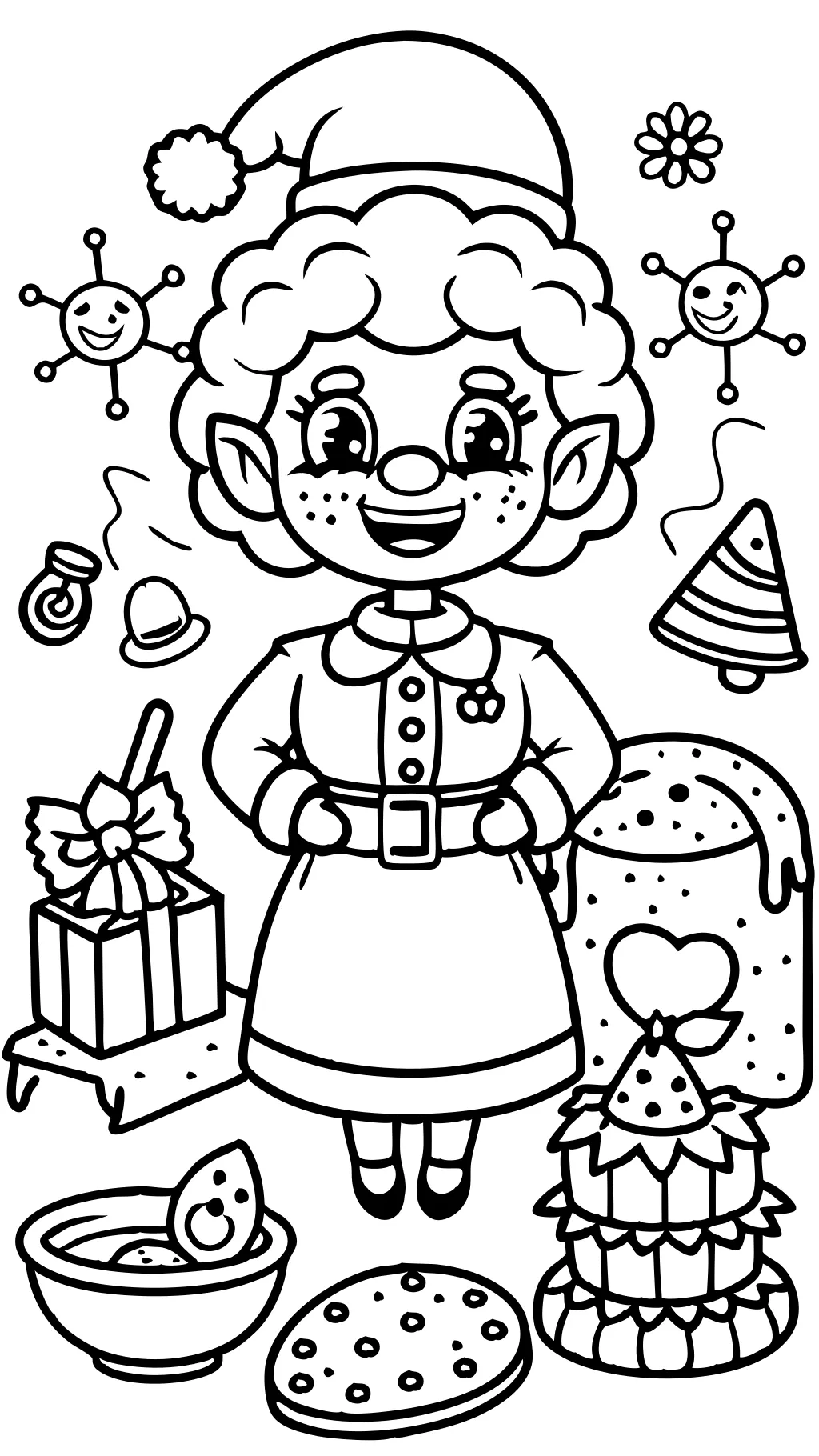 mrs claus coloring pages